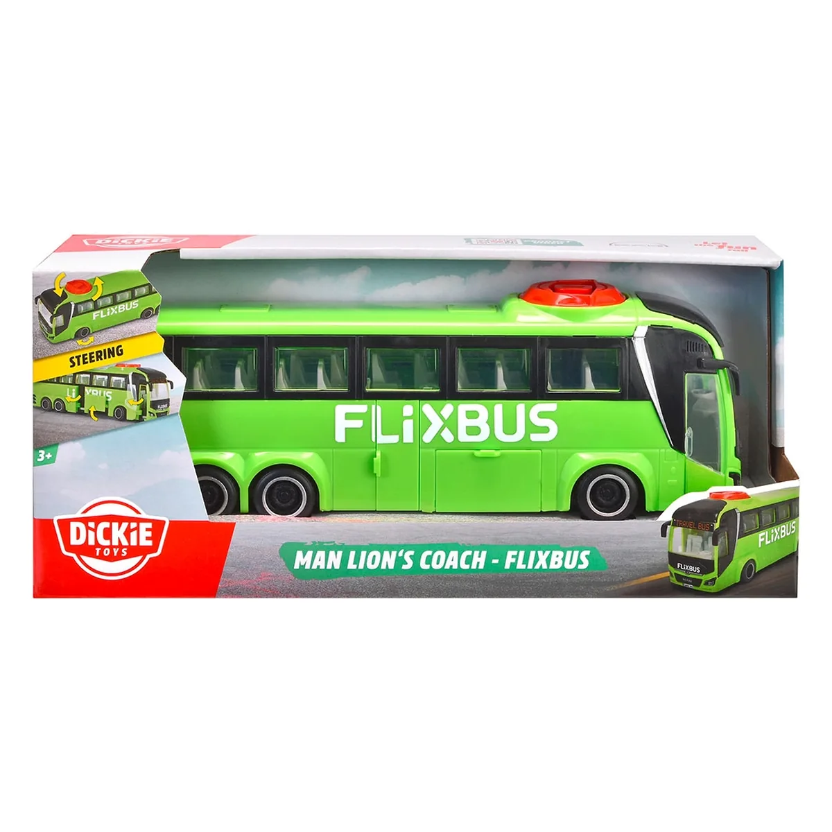 Autobuz Dickie Toys MAN Lion's Coach 26,5 cm Flixbus verde 3 ani + [7]