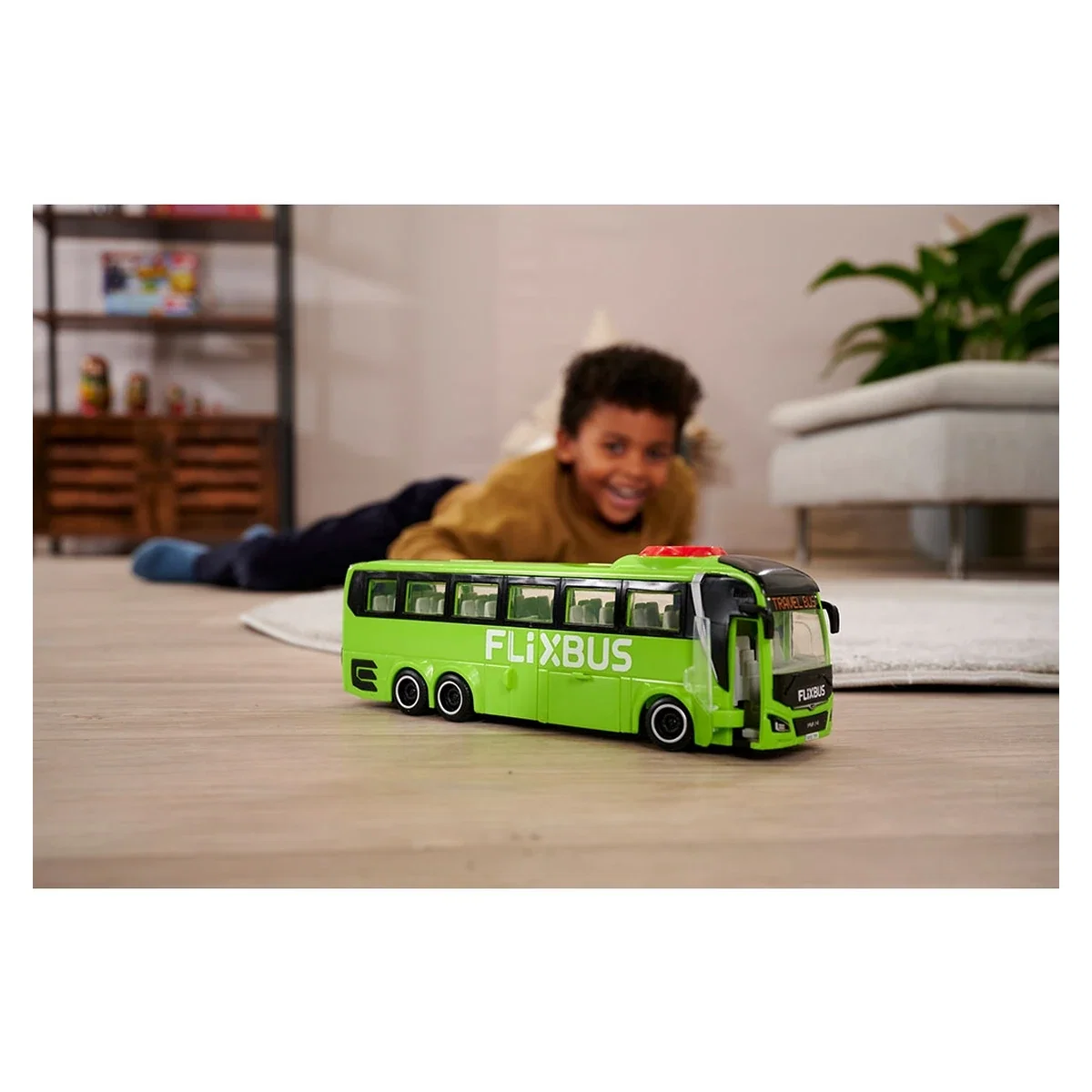 Autobuz Dickie Toys MAN Lion's Coach 26,5 cm Flixbus verde 3 ani + [4]