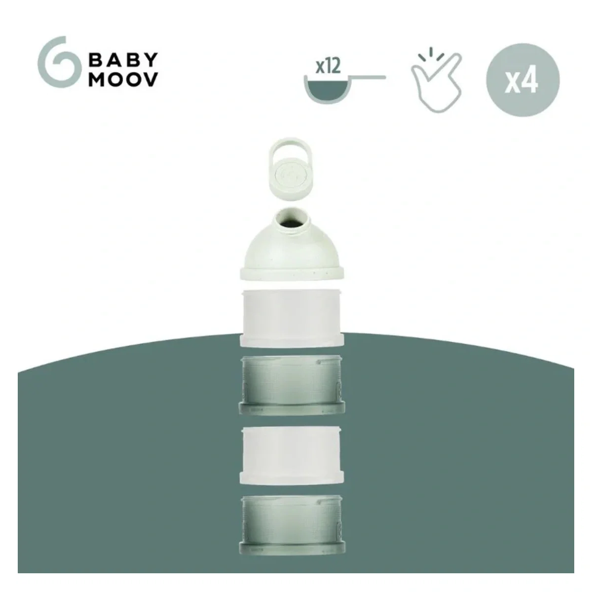 Babymoov - Dozator lapte praf Babydose Mineral Green [1]