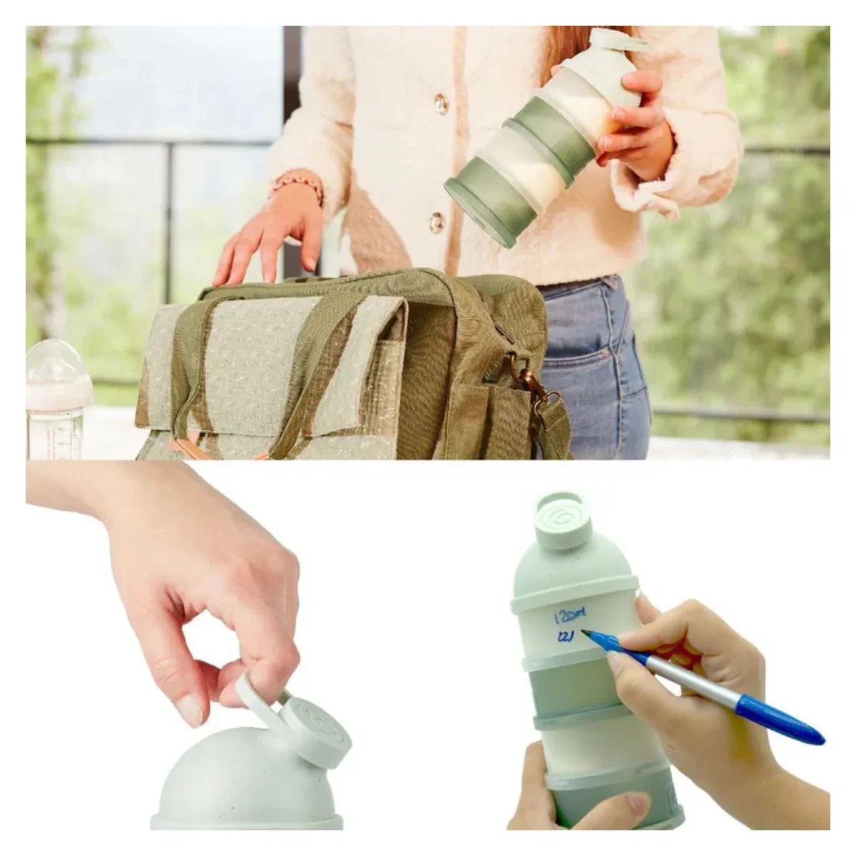 Babymoov - Dozator lapte praf Babydose Mineral Green [4]