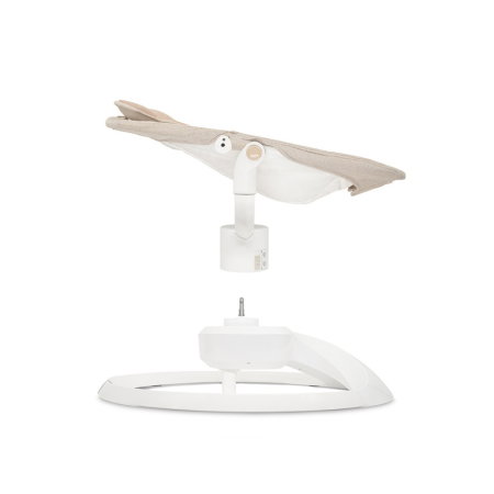 Balansoar electric pentru bebelusi cu sezut rotativ 360 grade , Momi Pearl - Beige [4]