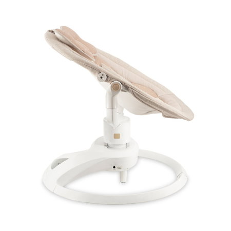 Balansoar electric pentru bebelusi cu sezut rotativ 360 grade , Momi Pearl - Beige [3]