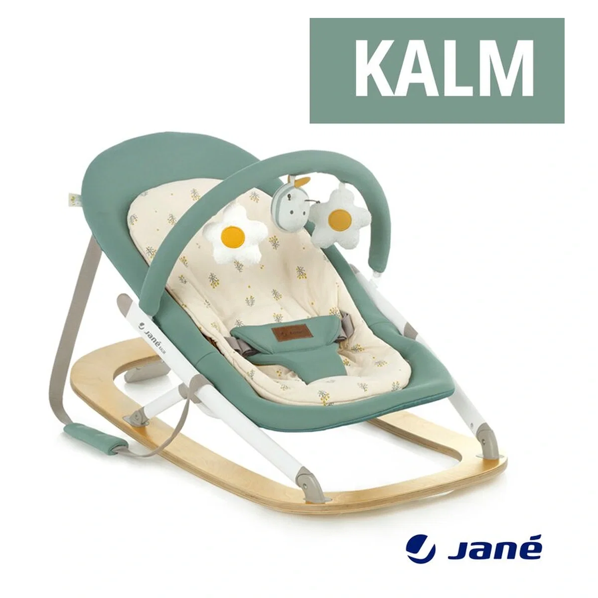 Balansoar, Jane, Kalm, Pliabil, Cu bara de jucarii si spatar reglabil, Botanic 6 luni [14]