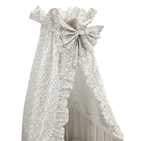Baldachine - Baldachin, MimiNu, Premium, Pentru patut, Cu funda si volanas, 210x145 cm, Material certificat Oeko Tex Standard 100,