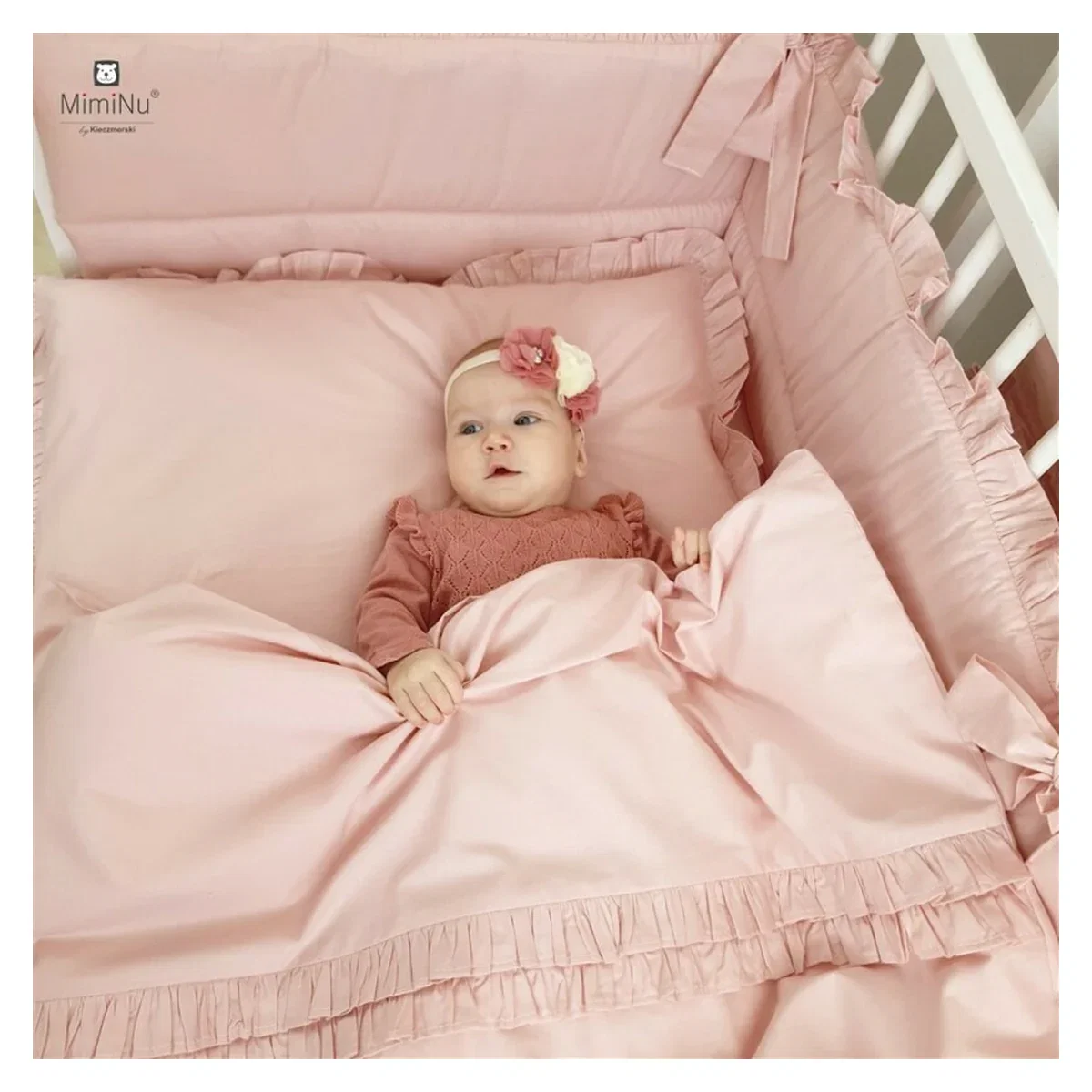 Baldachin pentru patut, MimiNu, 210x145 cm, Colectia Royal, Powder Pink [4]