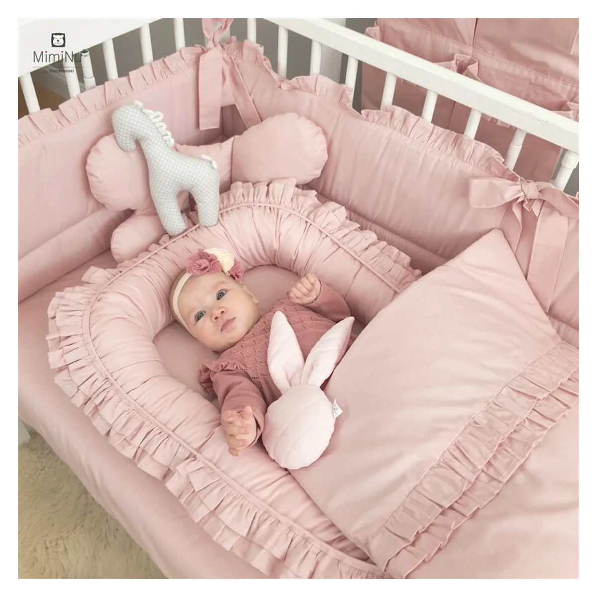 Baldachin pentru patut, MimiNu, 210x145 cm, Colectia Royal, Powder Pink [3]