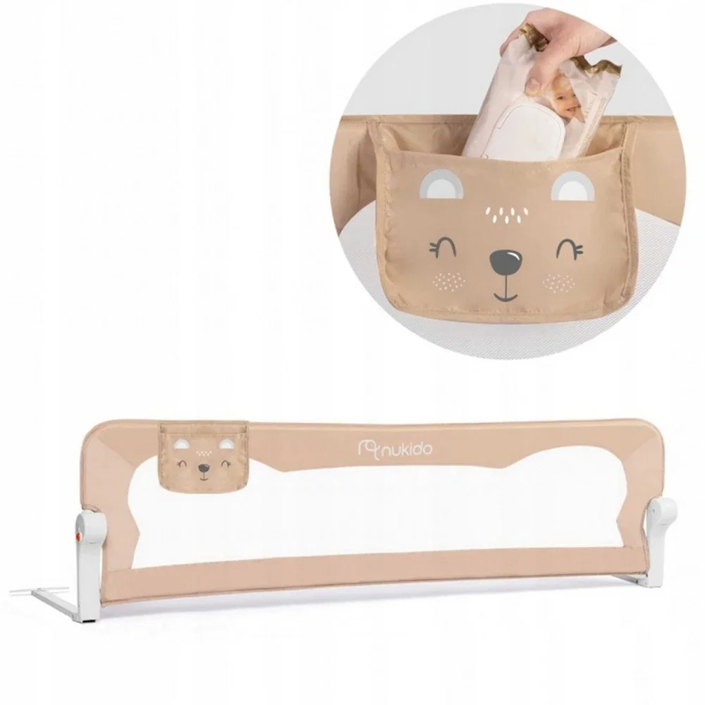 Bariera de protectie pentru pat 150 x 35 x 42 cm Nukido - Bej [1]