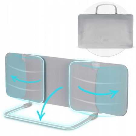 Bariera de protectie pentru pat 150 x 44 x 41 cm Nukido - Gri [3]