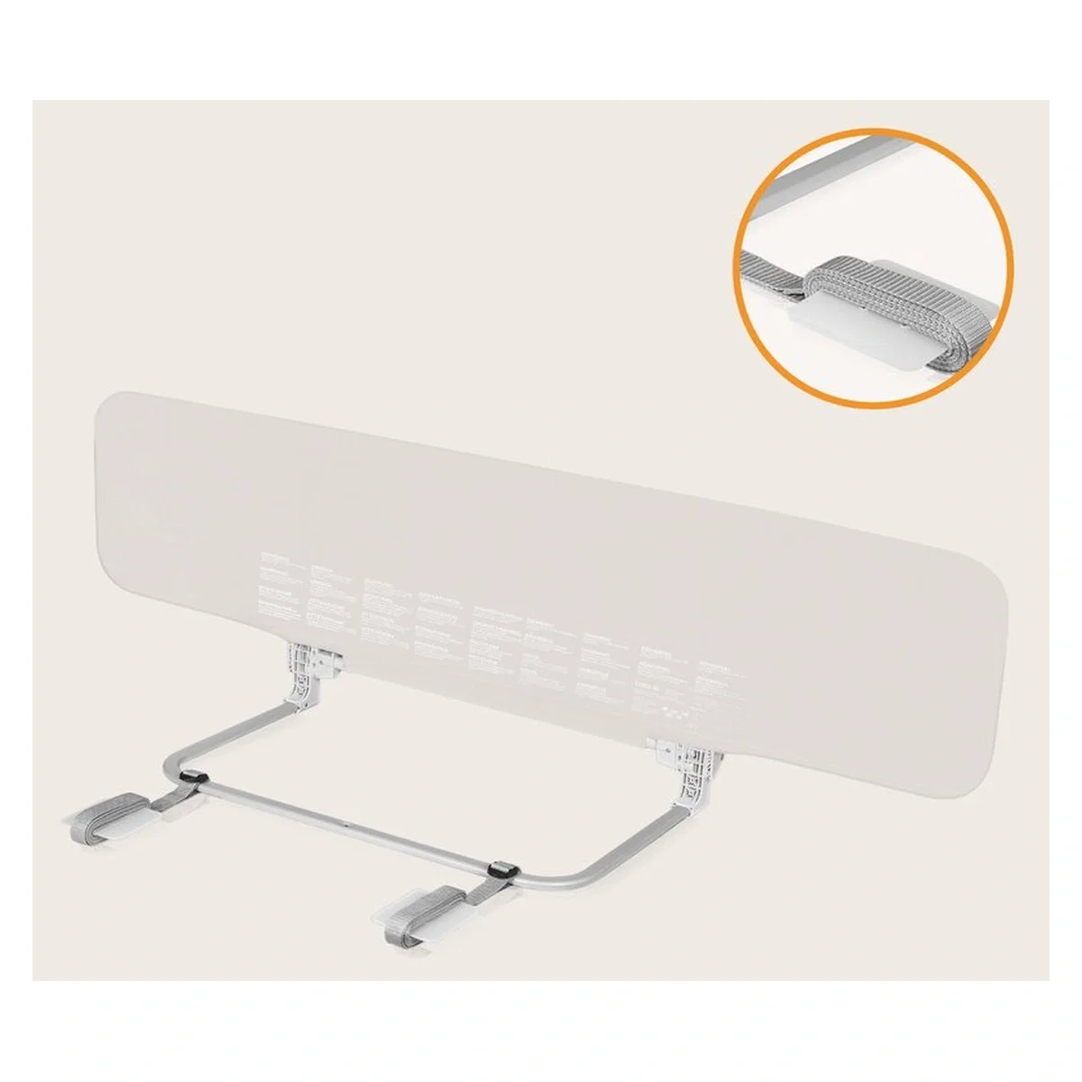 Bariera de protectie pentru pat, Lionelo, Lora XL, Pliabila, 150x46 cm, Bej 18 luni [17]