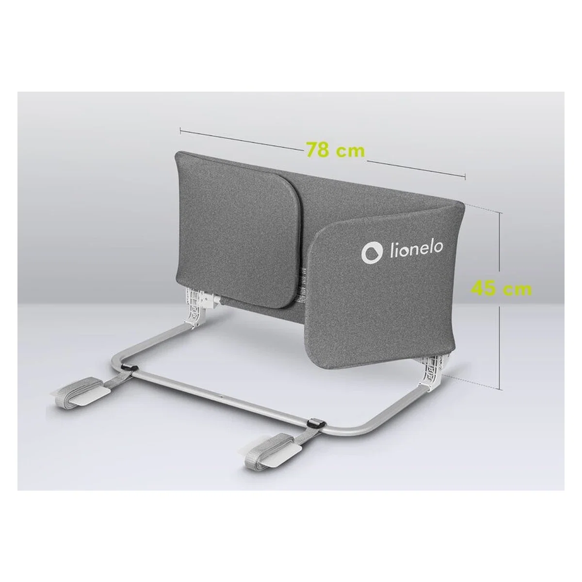 Bariera de protectie pentru pat, Lionelo, Lora XL, Pliabila, Sistem de blocare StandSafe, Geanta de transport inclusa, [22]