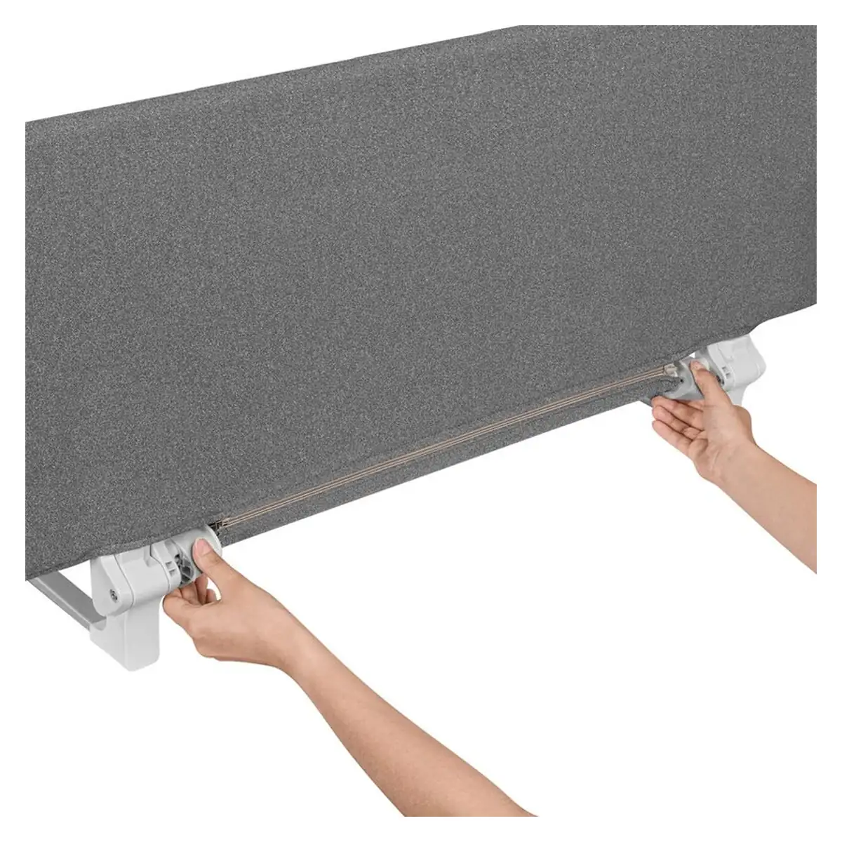 Bariera de protectie pentru pat, Lionelo, Lora XL, Pliabila, Sistem de blocare StandSafe, Geanta de transport inclusa, [5]
