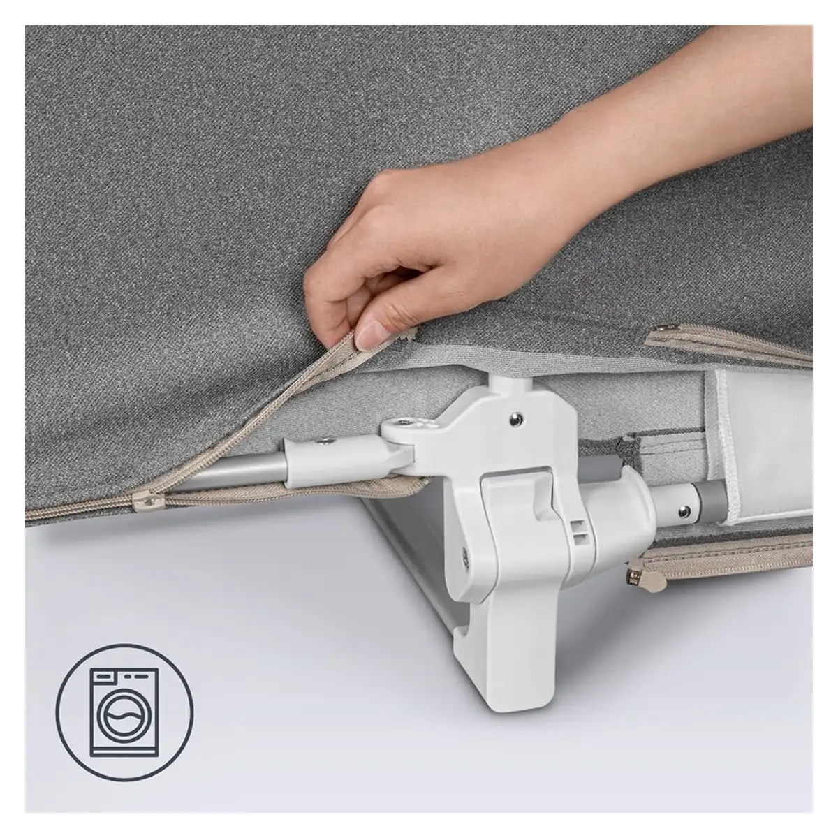 Bariera de protectie pentru pat, Lionelo, Lora XL, Pliabila, Sistem de blocare StandSafe, Geanta de transport inclusa, [20]