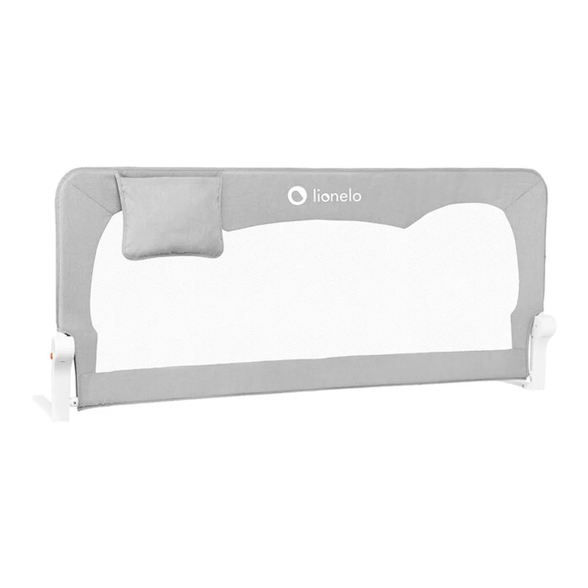 Bariere de pat - Bariera protectie pat Hanna , Cu buzunar accesorii, 150x66 cm, Conform cu standardul european de securitate BS7072, Gri