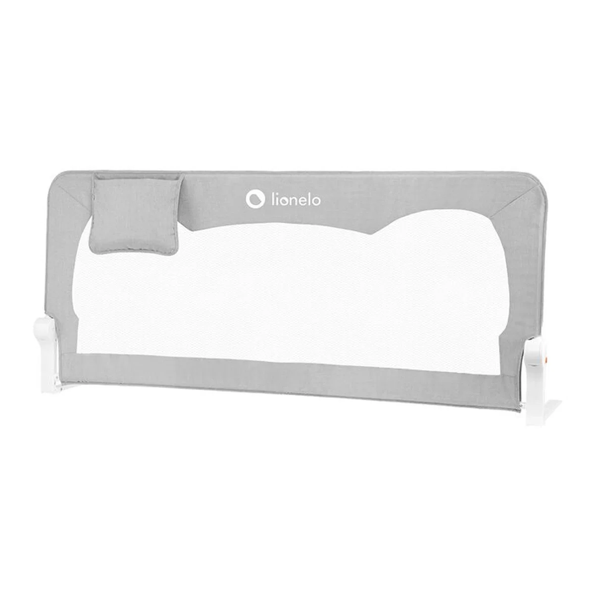 Bariera protectie pat Hanna , Cu buzunar accesorii, 150x66 cm, Conform cu standardul european de securitate BS7072, Gri [5]