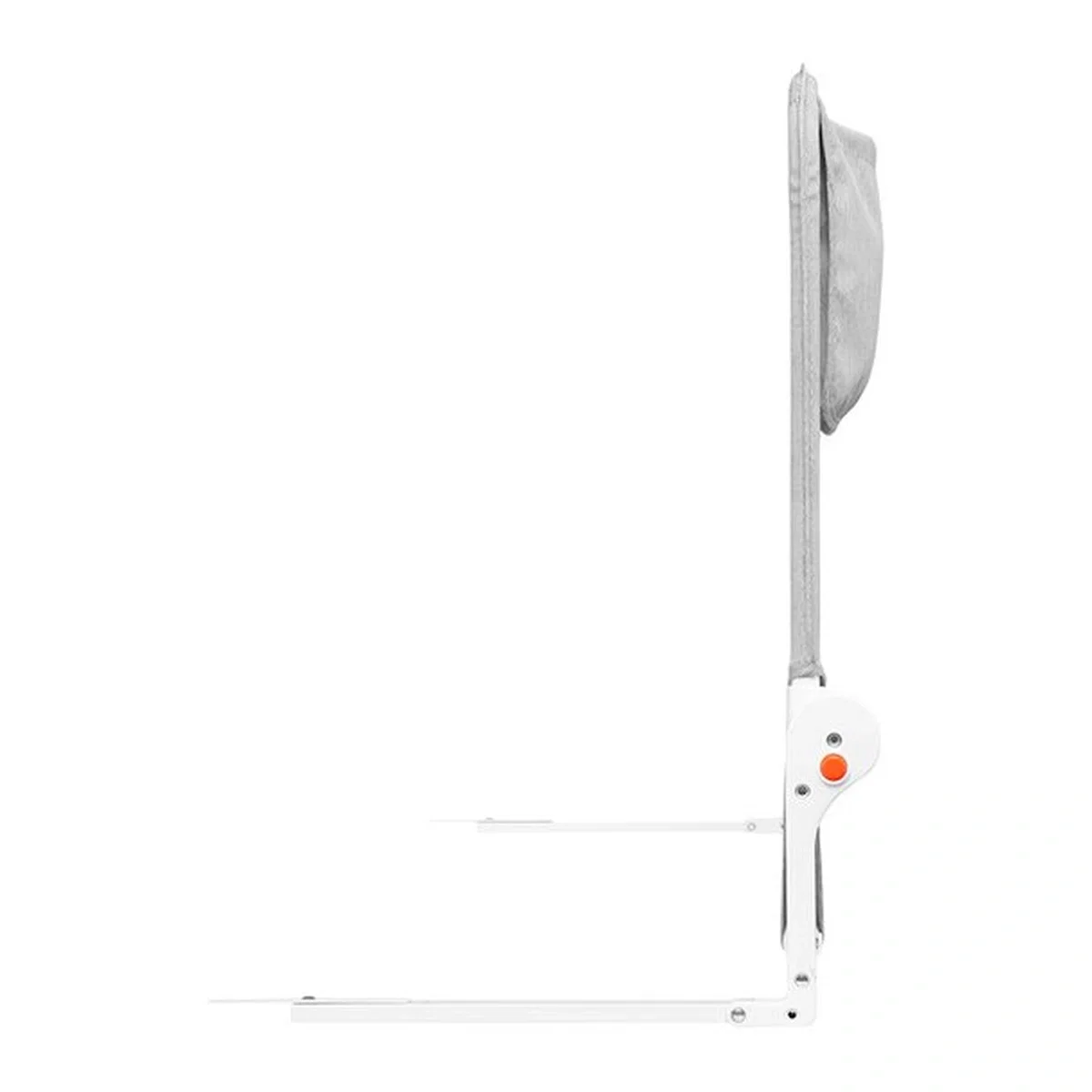 Bariera protectie pat Hanna , Cu buzunar accesorii, 150x66 cm, Conform cu standardul european de securitate BS7072, Gri [8]