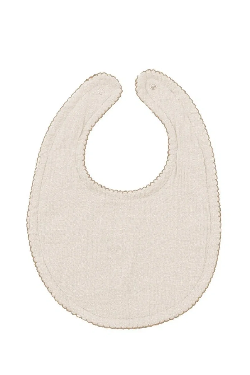 Bavete - Baveta din muselina, Ecru, BabyJem, 23x32 cm 0luni +