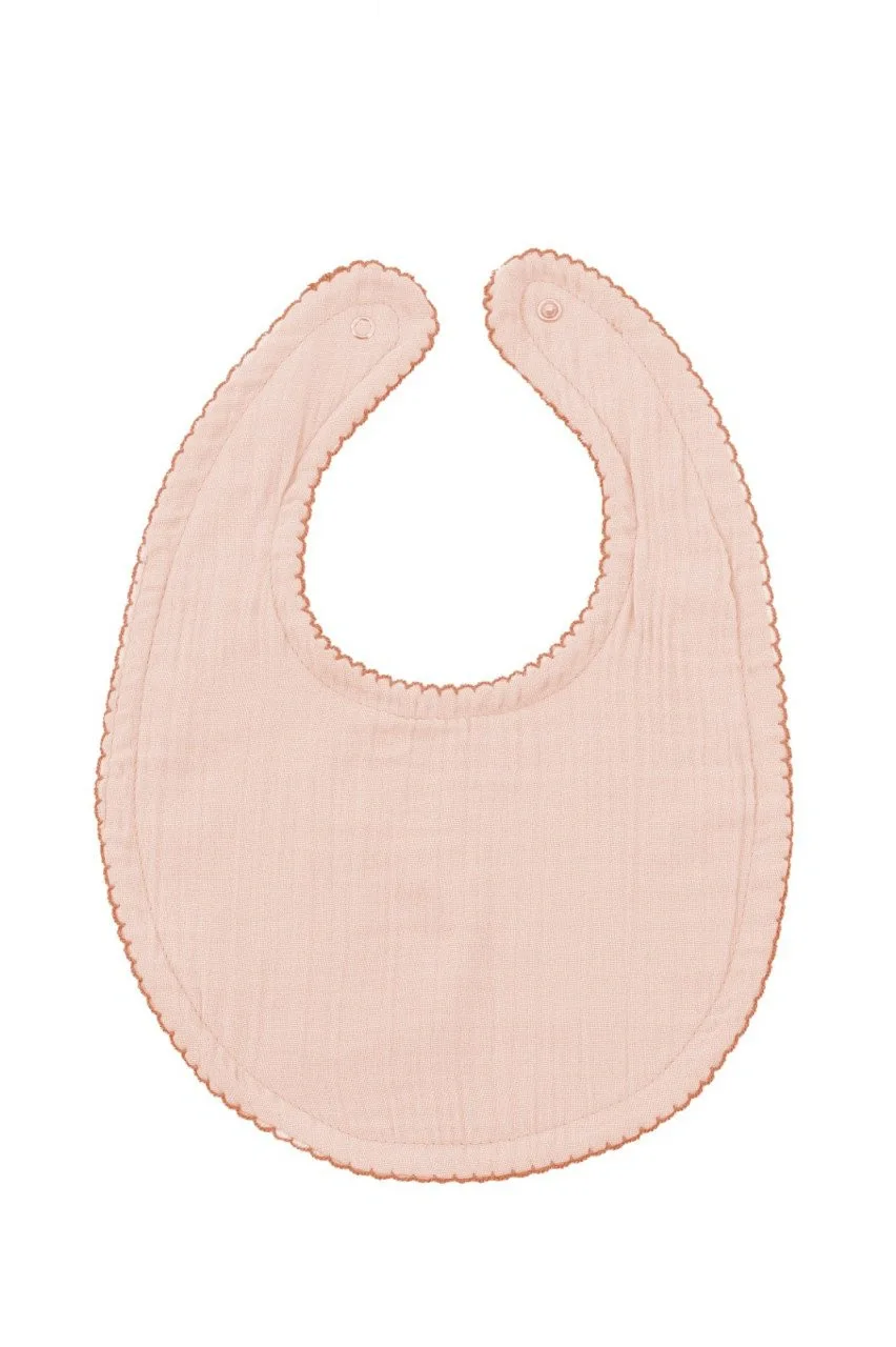 Bavete - Baveta din muselina, Somon, BabyJem, 23x32 cm 0luni +
