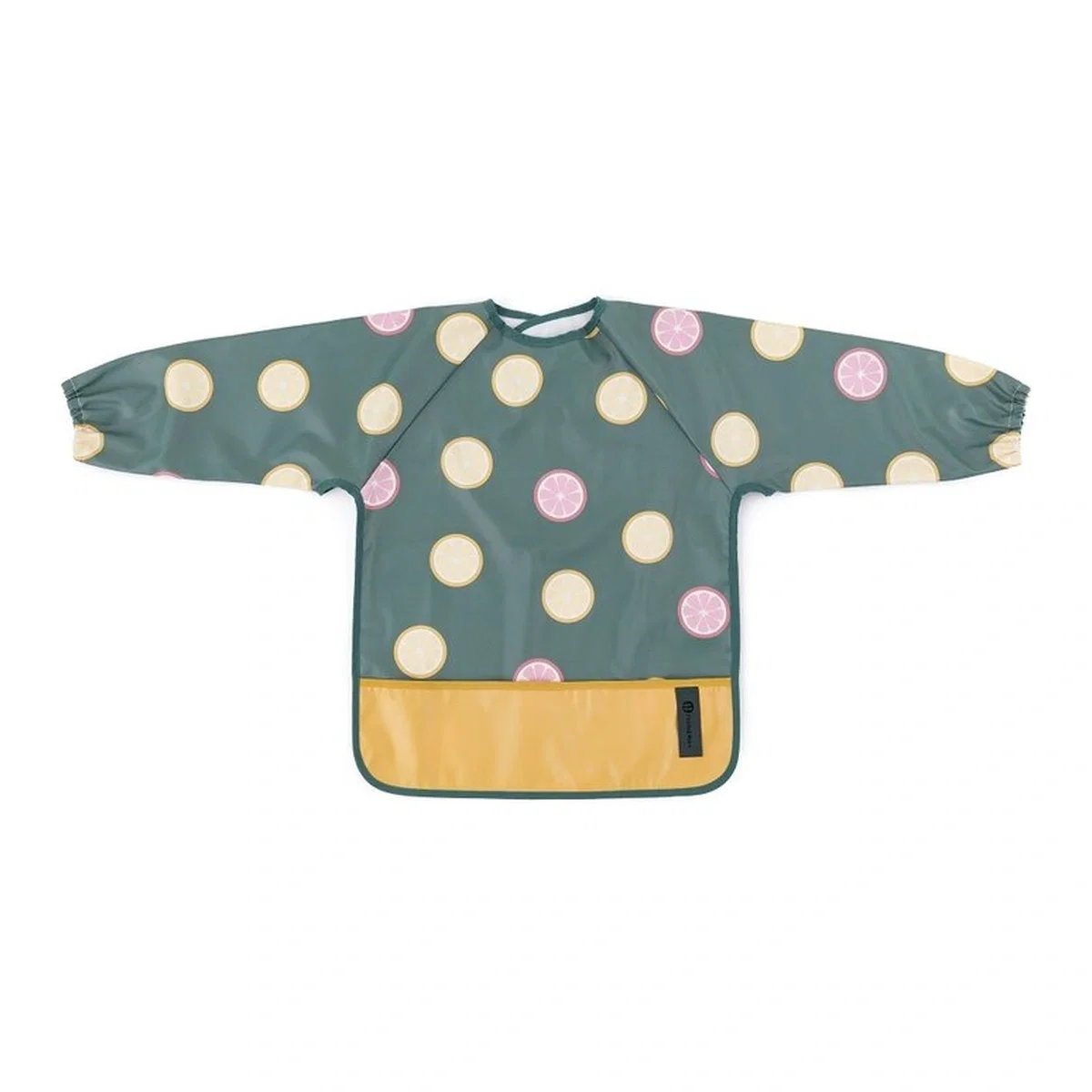 Bavete - Baveta impermeabila, Petite&Mars, Cu maneci lungi, 24 luni+, Beige Citrus