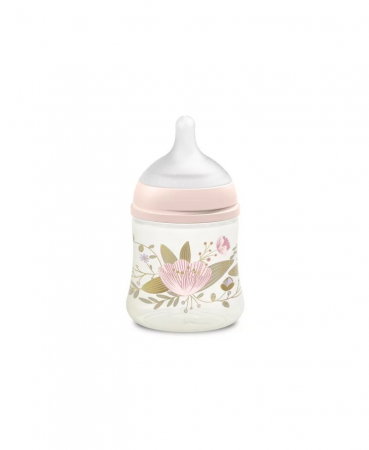 Biberon 150 ml tetină fiziologică SX Pro cu debit lent Roz Gold Premium Suavinex [1]