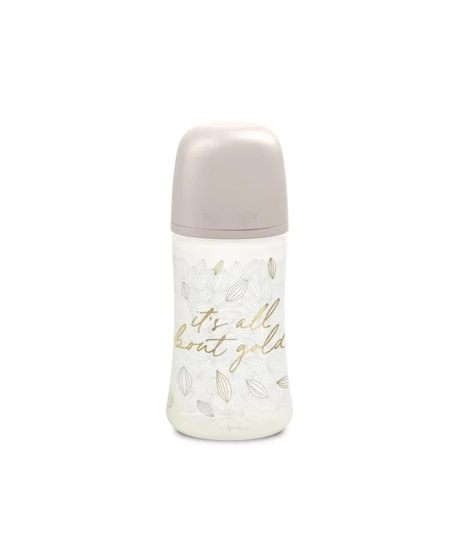 Biberoane - Biberon 270 ml tetină fiziologică SX Pro cu debit mediu Gri Gold Premium Suavinex 3 luni