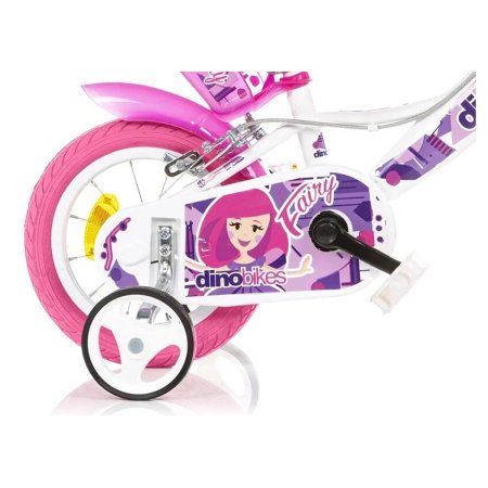 Bicicleta copii 12, 3-5 ani, Dino Bikes Fairy alb [4]