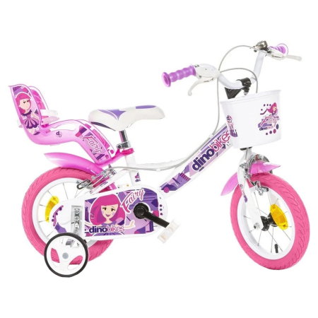 Biciclete copii - Bicicleta copii 12, 3-5 ani, Dino Bikes Fairy alb