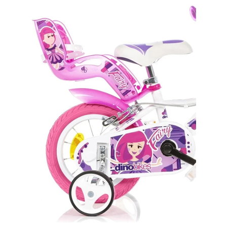 Bicicleta copii 12, 3-5 ani, Dino Bikes Fairy alb [2]