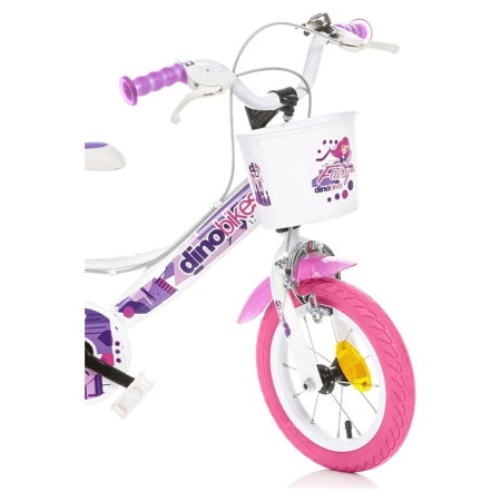 Bicicleta copii 12, 3-5 ani, Dino Bikes Fairy alb [1]