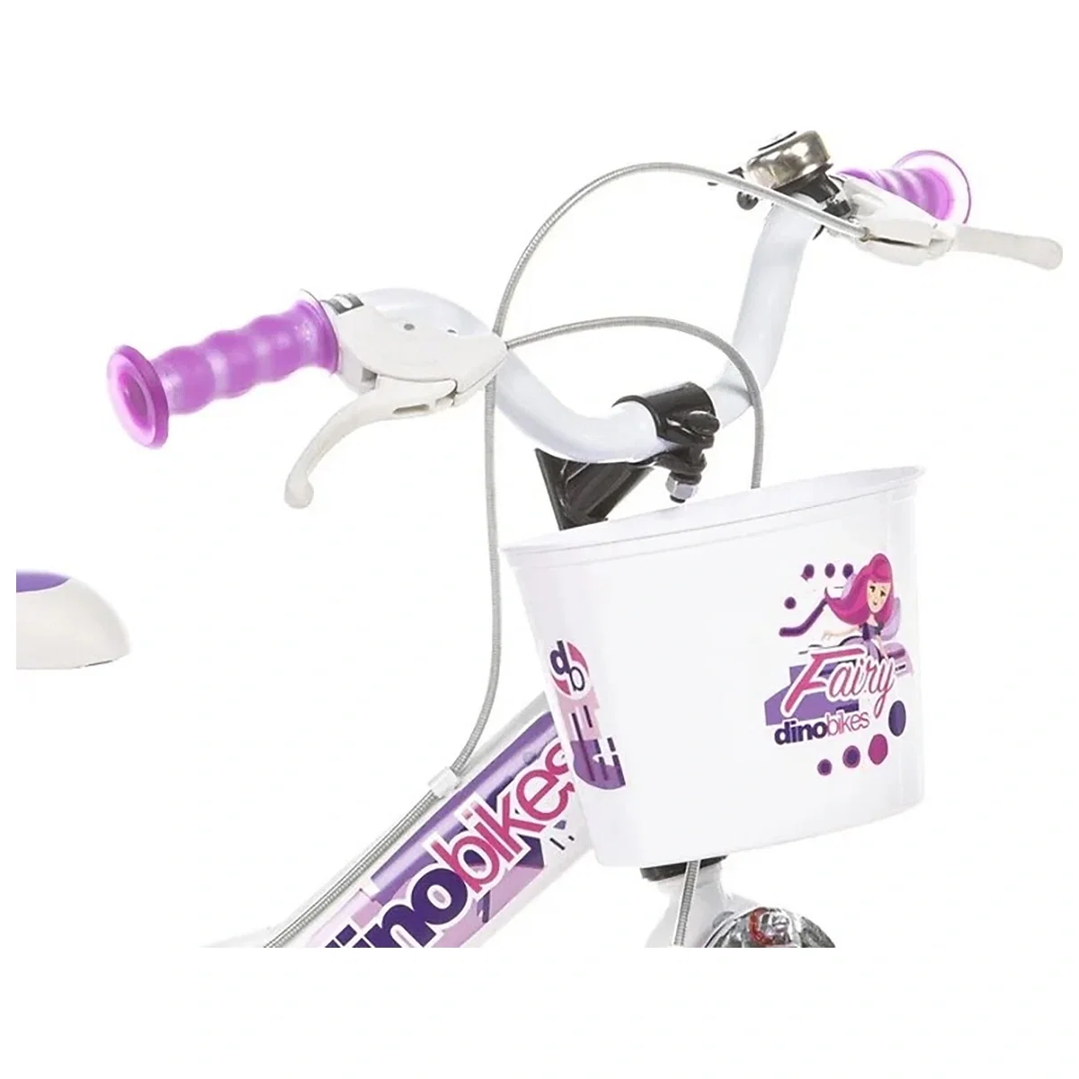 Bicicleta copii 12", 3-5 ani, Dino Bikes Fairy alb [3]