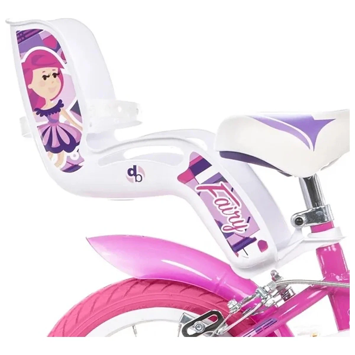 Bicicleta copii 12", 3-5 ani, Dino Bikes roz [4]