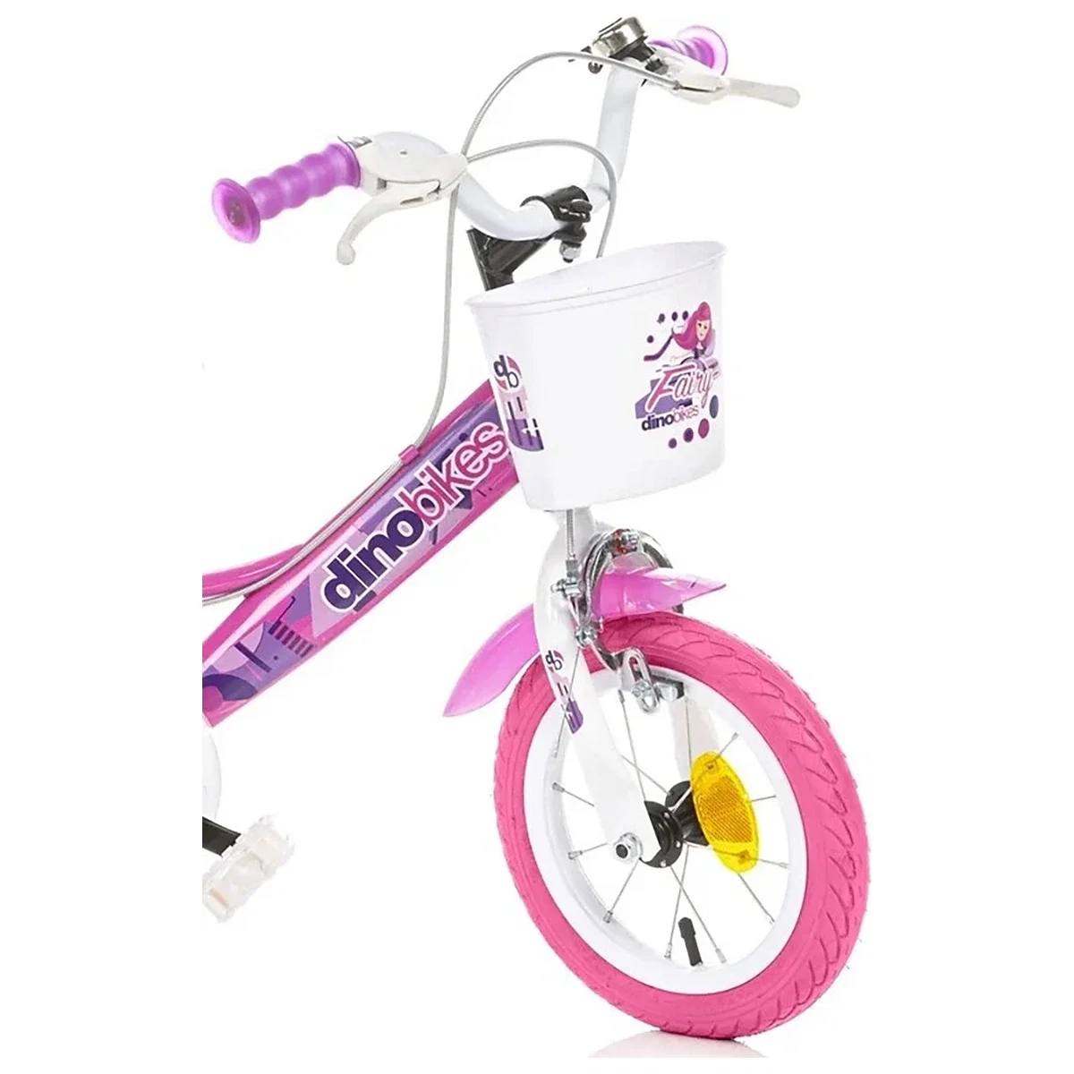 Bicicleta copii 12", 3-5 ani, Dino Bikes roz [1]