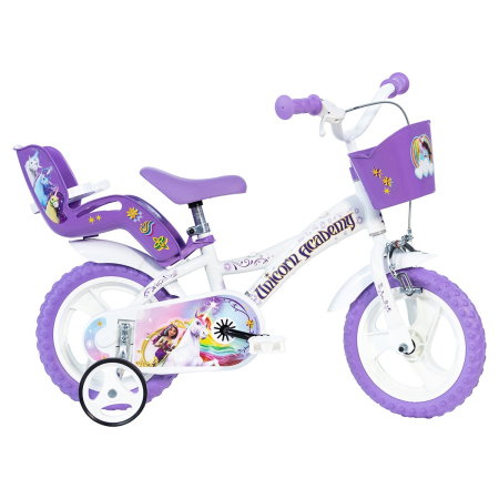 Biciclete copii - Bicicleta copii Dino Bikes 12' Unicorn Academy 5 ani