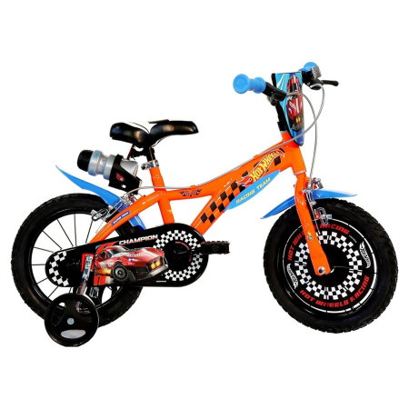 Biciclete copii - Bicicleta copii 14", 4-7 ani, Dino Bikes Hot Wheels
