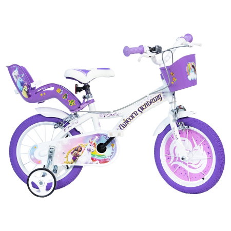 Biciclete copii - Bicicleta copii Dino Bikes 16' Unicorn Academy 6-8 ani