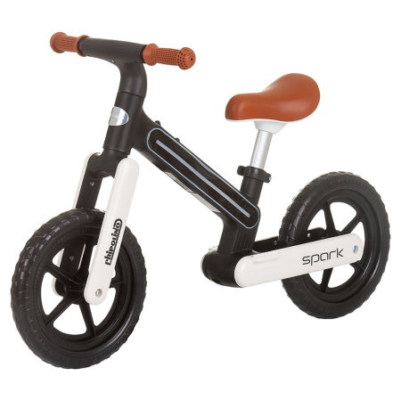 La plimbare - Bicicleta fara pedale Chipolino Spark, Black white 3 ani