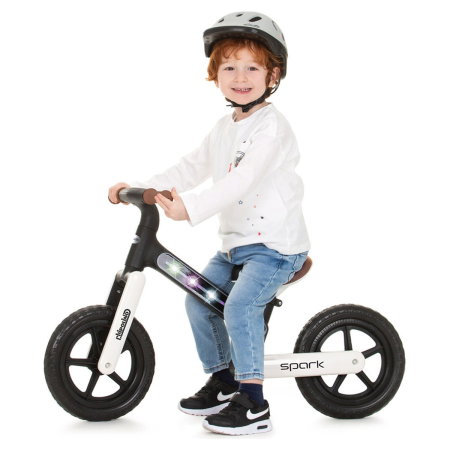 Bicicleta fara pedale Chipolino Spark, Black white 3 ani [3]