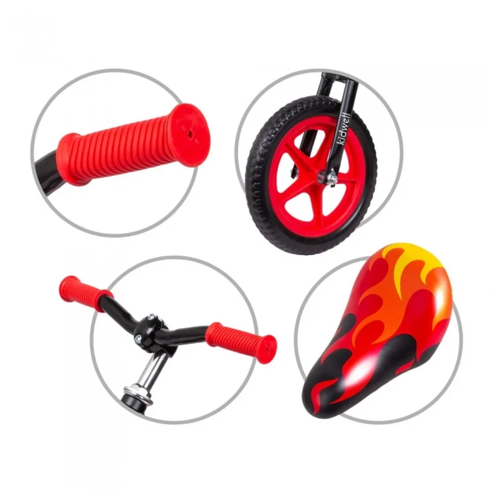 Bicicleta fara pedale cu cadru din magneziu Kidwell COMET - Black Red [4]