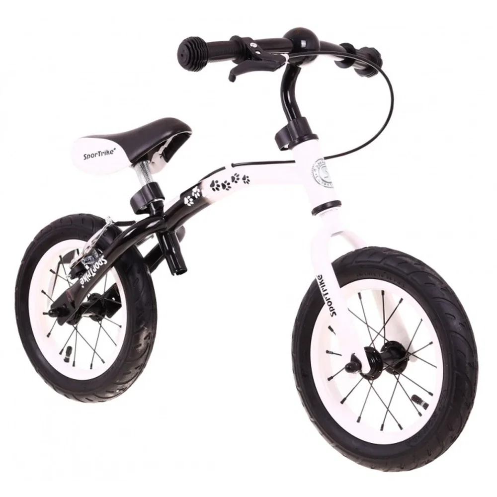 Bicicleta fara pedale cu frana si cadru variabil, roti gonflabile, Boomerang SporTrike - Alb [8]