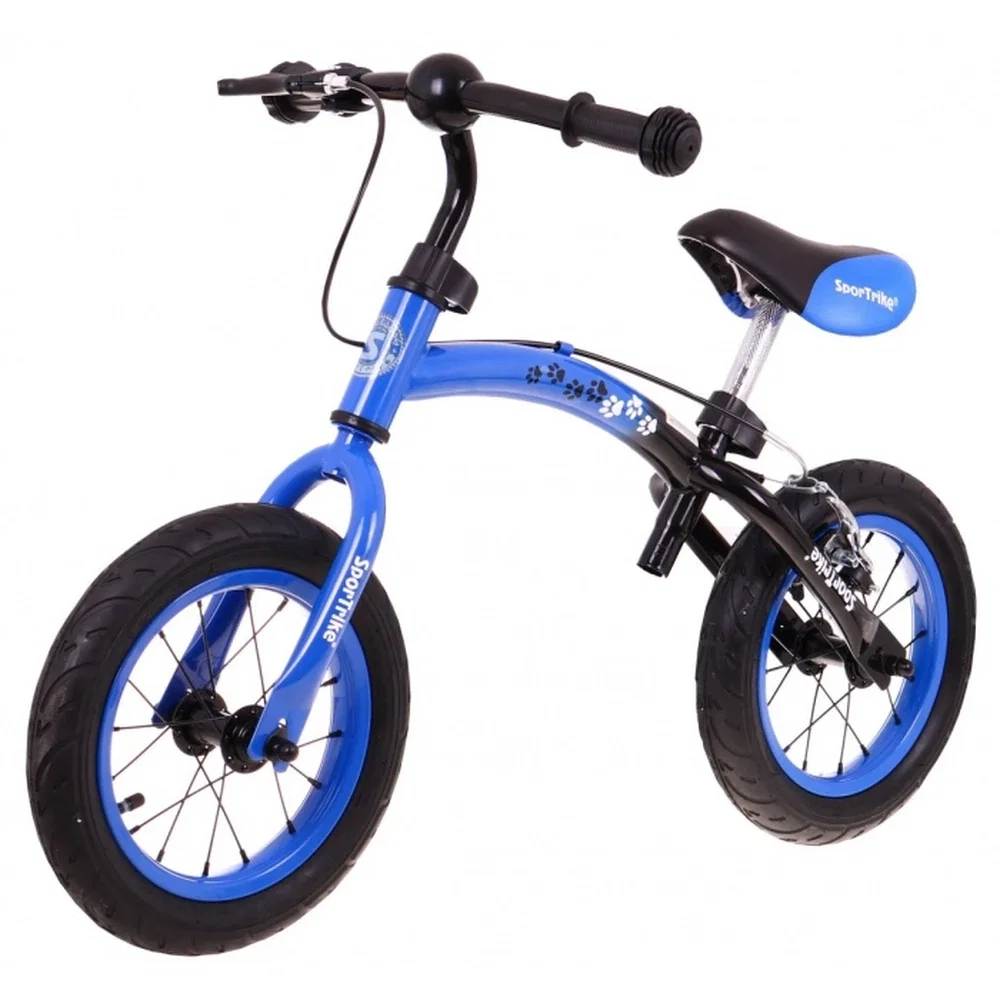 La plimbare - Bicicleta fara pedale cu frana si cadru variabil, roti gonflabile, Boomerang SporTrike - Albastru