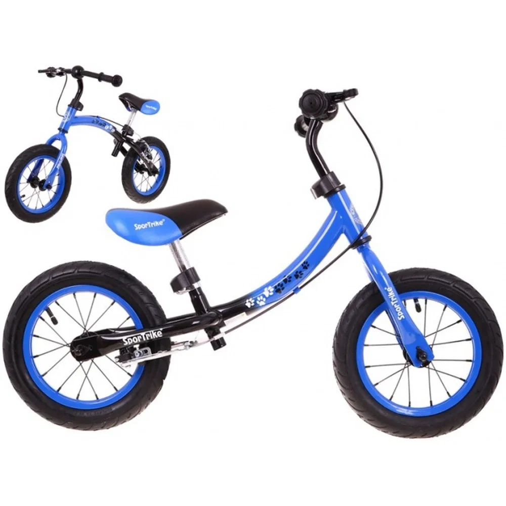 Bicicleta fara pedale cu frana si cadru variabil, roti gonflabile, Boomerang SporTrike - Albastru [2]