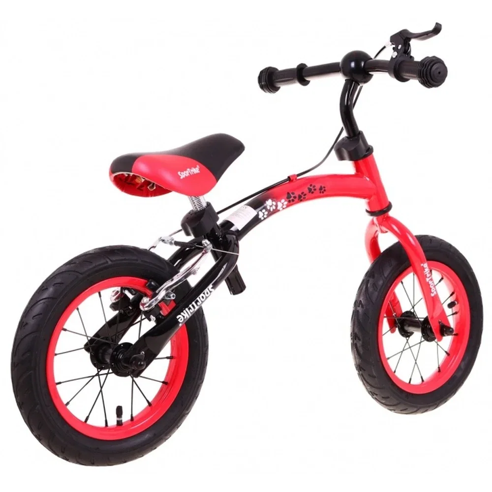Bicicleta fara pedale cu frana si cadru variabil, roti gonflabile, Boomerang SporTrike - Rosu [3]
