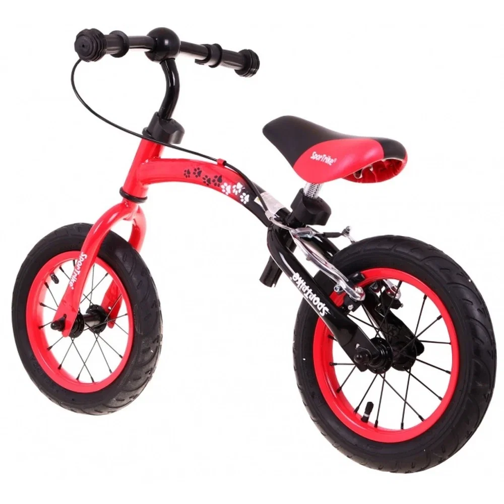 Bicicleta fara pedale cu frana si cadru variabil, roti gonflabile, Boomerang SporTrike - Rosu [5]