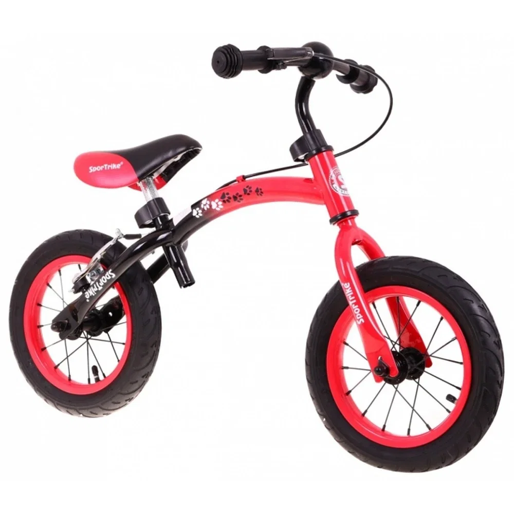 La plimbare - Bicicleta fara pedale cu frana si cadru variabil, roti gonflabile, Boomerang SporTrike - Rosu