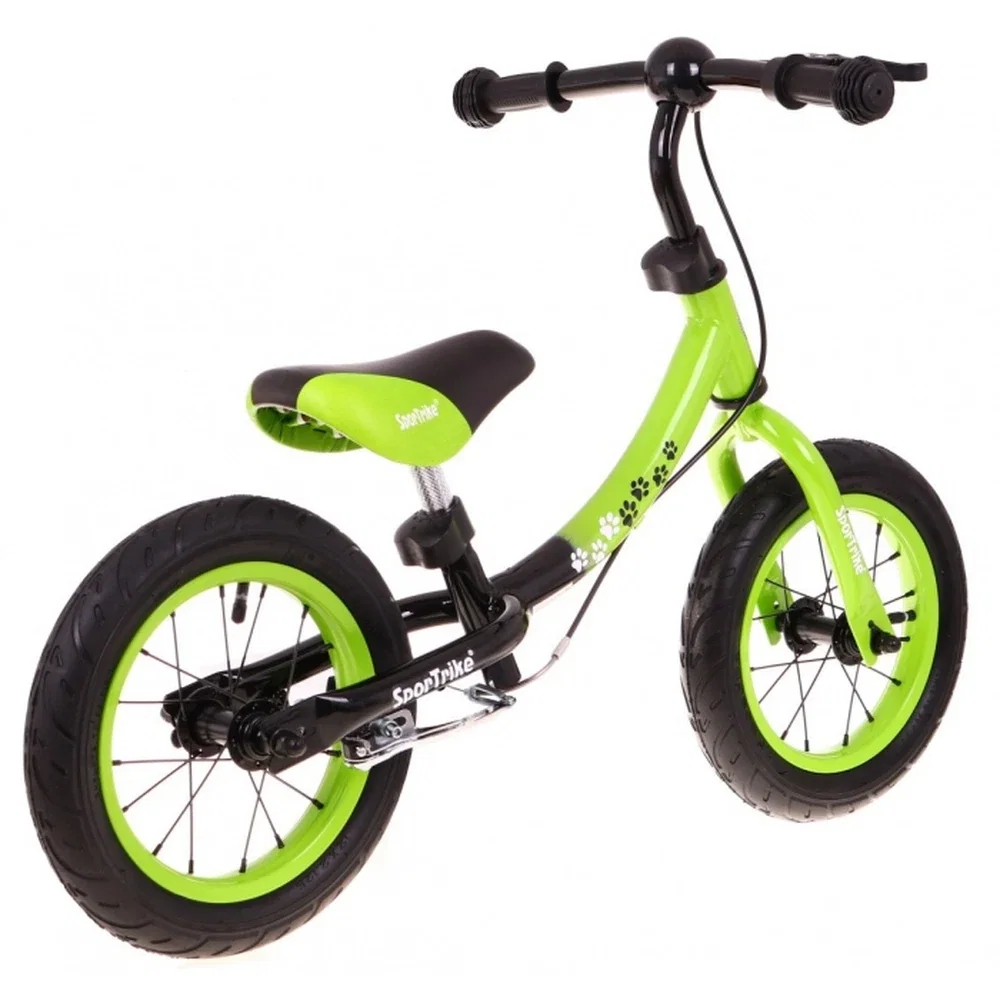 Bicicleta fara pedale cu frana si cadru variabil, roti gonflabile, Boomerang SporTrike - Verde [9]