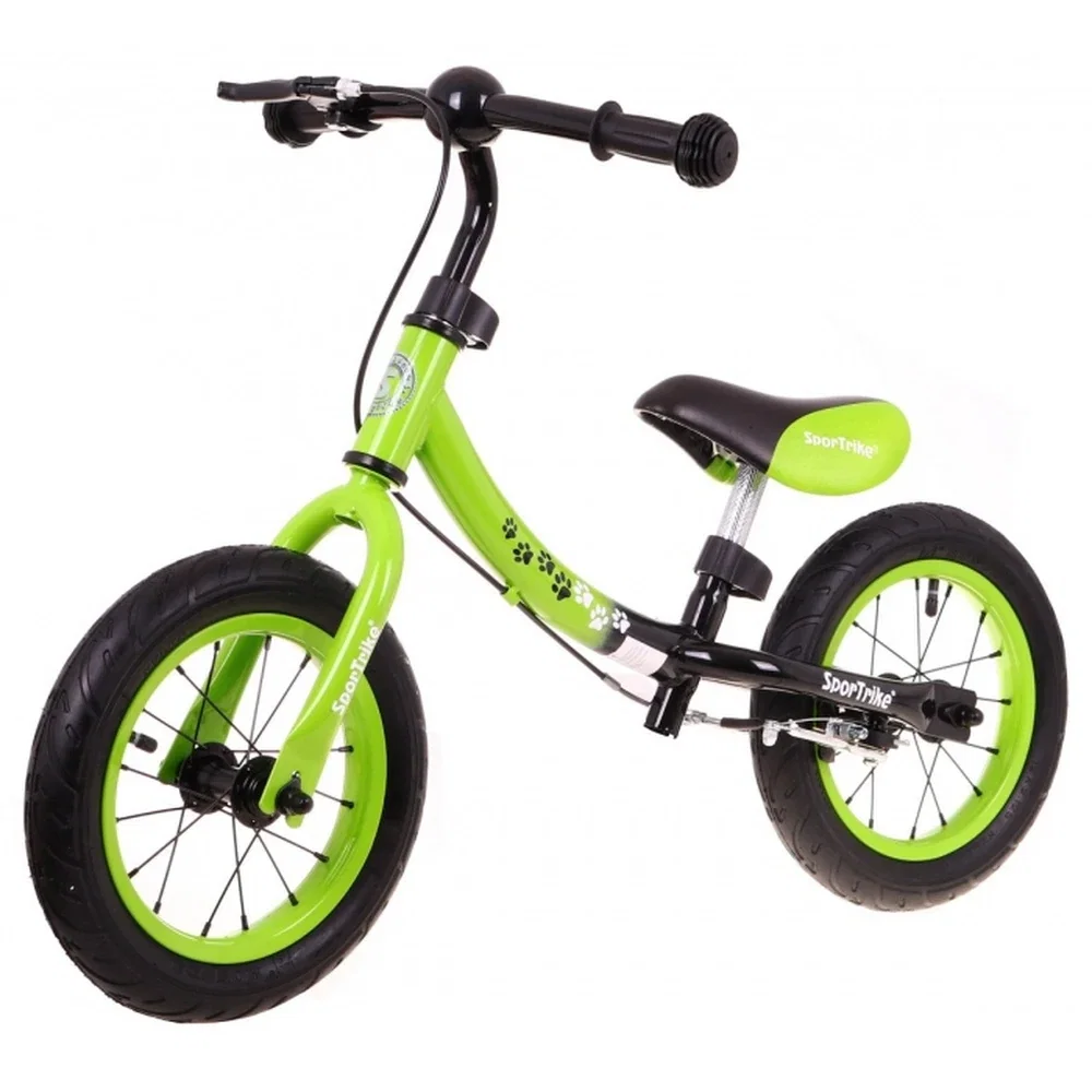 Bicicleta fara pedale cu frana si cadru variabil, roti gonflabile, Boomerang SporTrike - Verde [7]