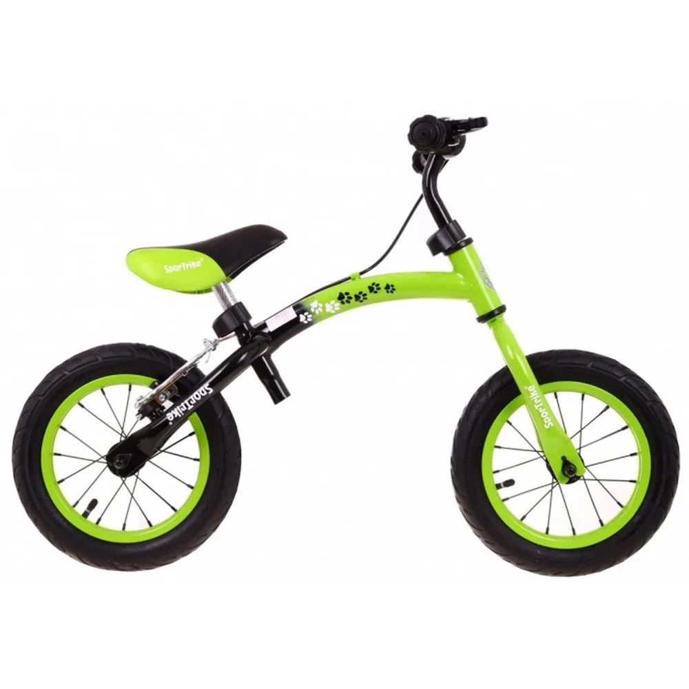 Bicicleta fara pedale cu frana si cadru variabil, roti gonflabile, Boomerang SporTrike - Verde [10]