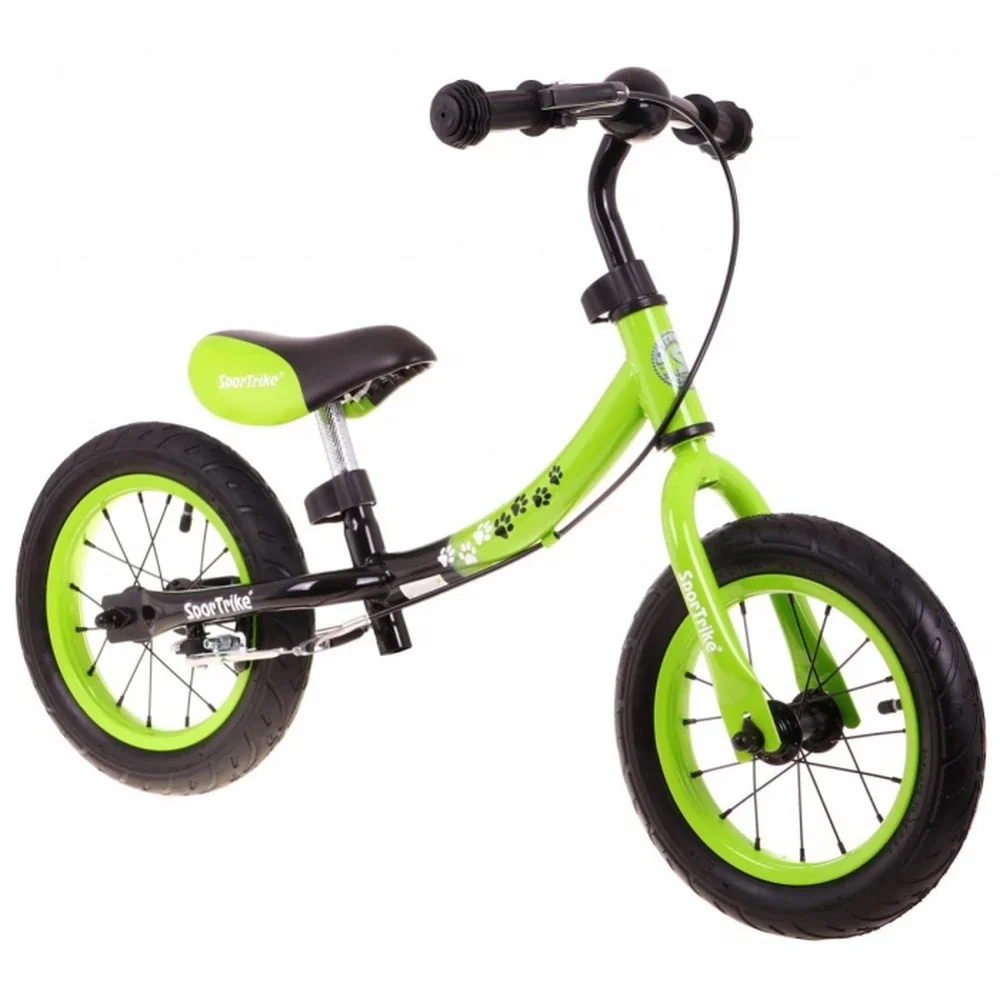 Bicicleta fara pedale cu frana si cadru variabil, roti gonflabile, Boomerang SporTrike - Verde [8]