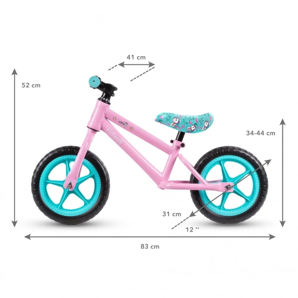 Bicicleta fara pedale cu roti din spuma EVA Unicorn Kidwell 3 ani+ [5]