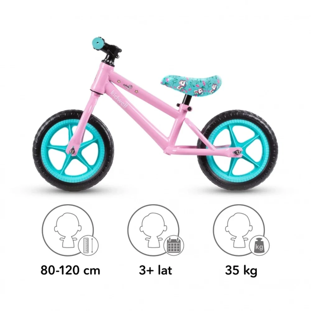 Bicicleta fara pedale cu roti din spuma EVA Unicorn Kidwell 3 ani+ [4]