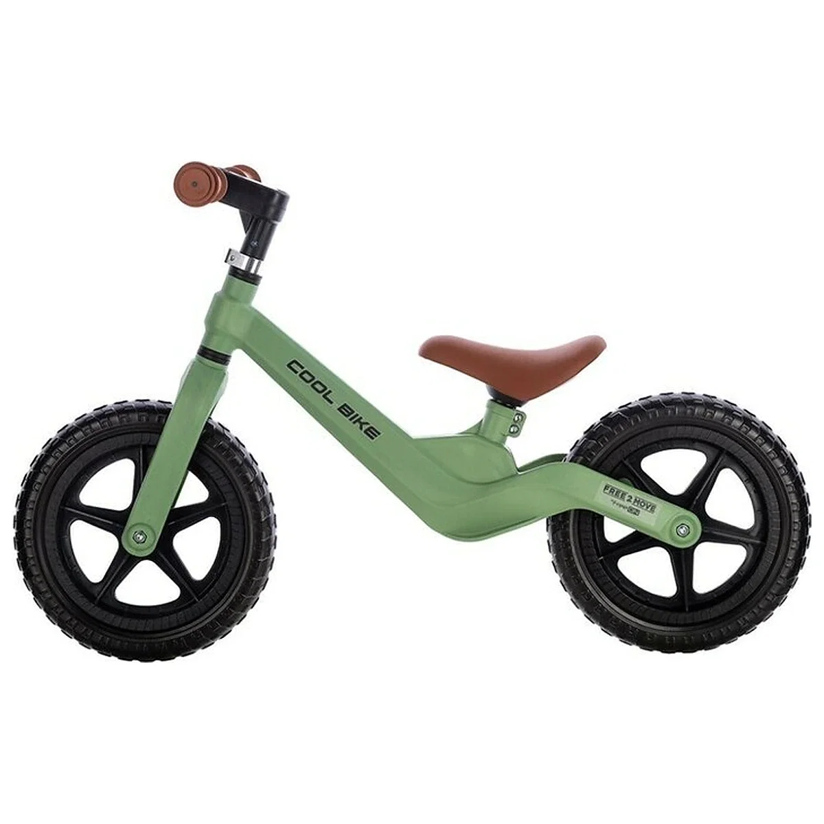 Bicicleta fara pedale, Free2Move, Cool Bike, Cu ghidon si sa reglabile, Roti din EVA, Pana in 30 Kg, Roti 12 inch, 24 luni+, Verde [1]